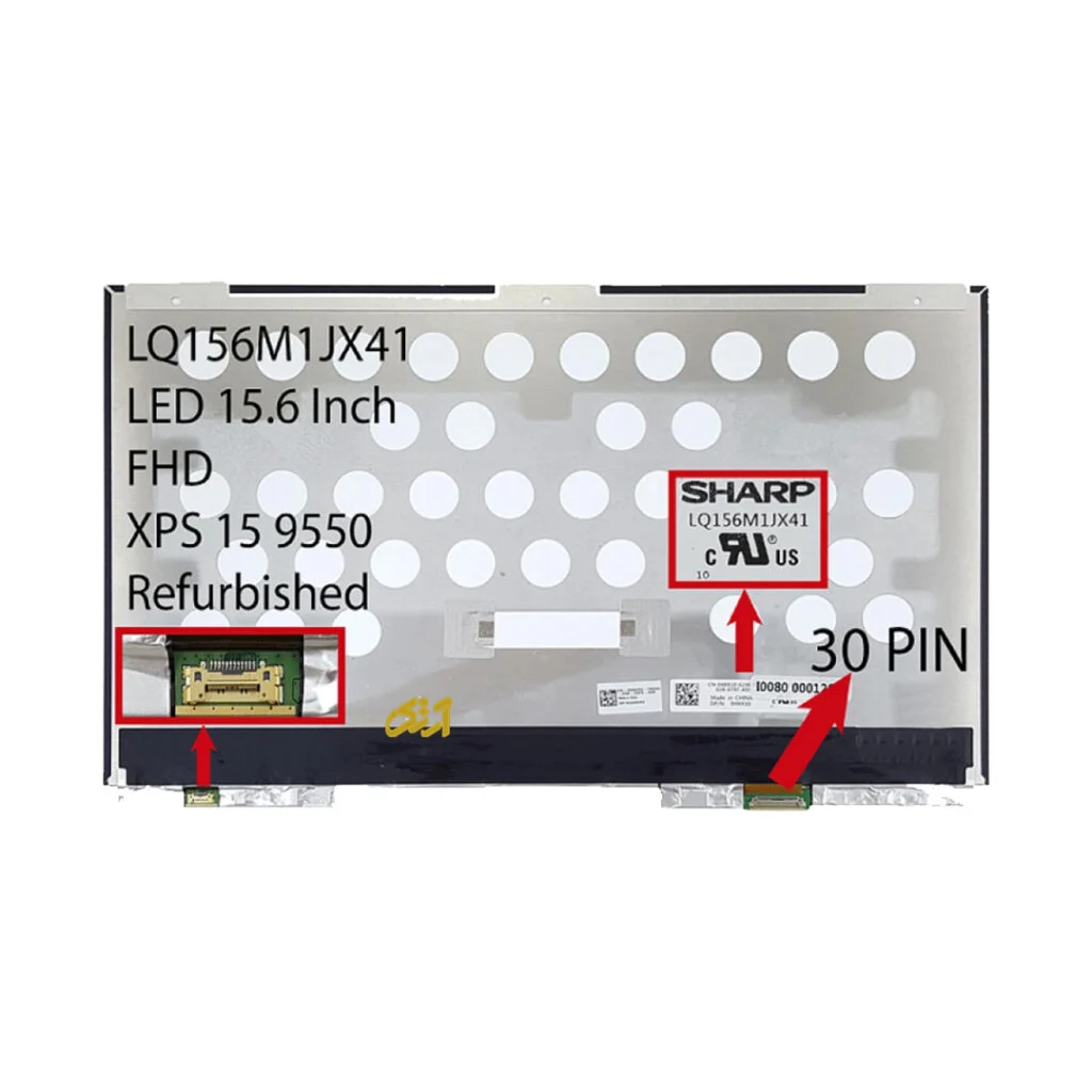 ال‌ سی‌ دی اورجینال صفحه نمایش لپ‌ تاپ دل 15.6 Dell XPS 15 9550 LQ156M1JX41 نازک براق 30 پین FHD بدون جاپیچ