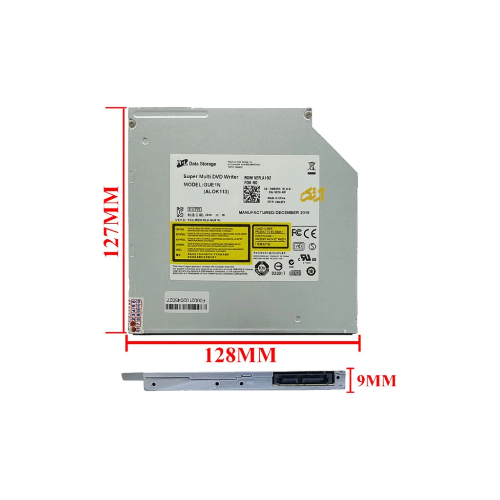درایو لپ تاپ دی وی دی رایتر H.L Sata Superslim E1 9mm یک سال گارانتی