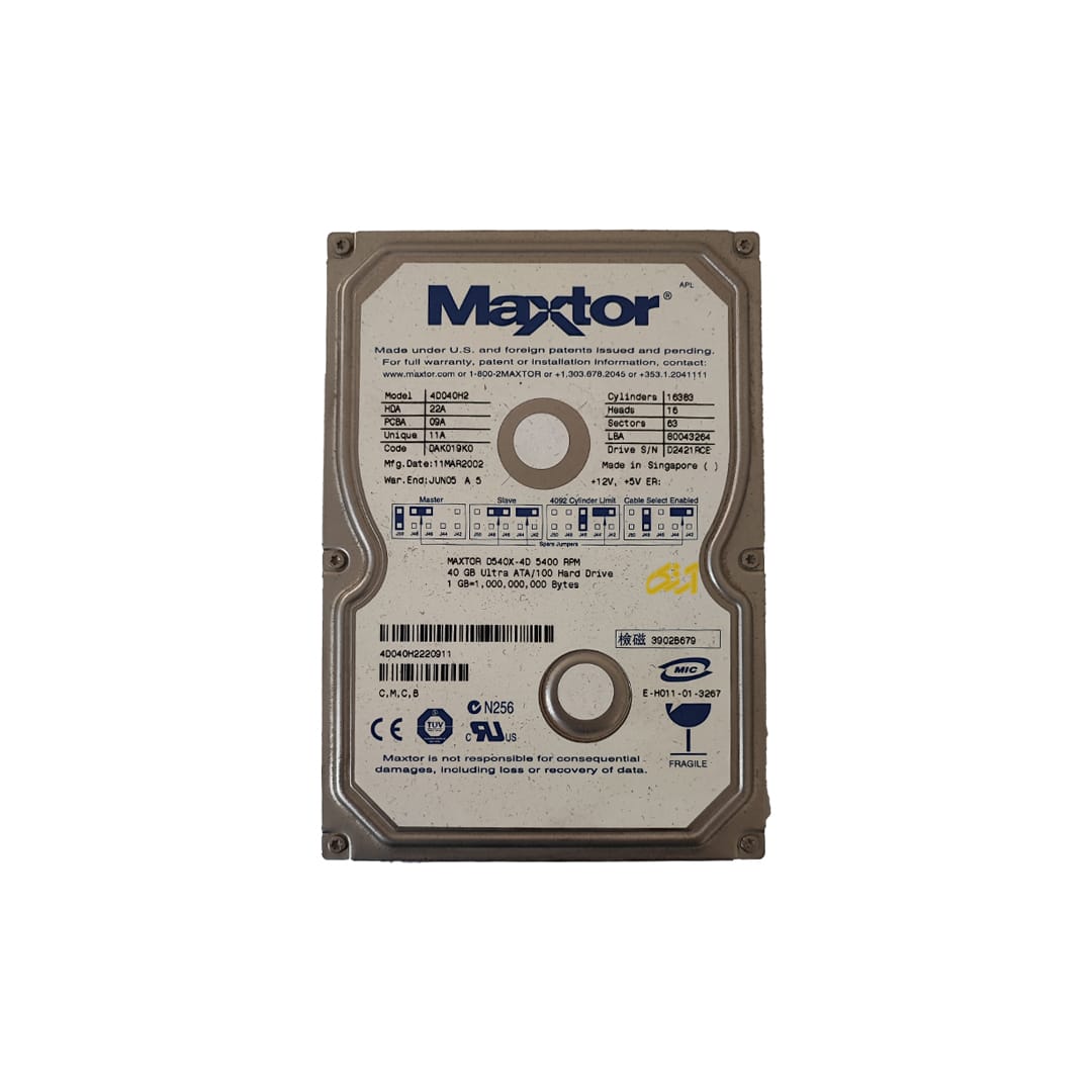 هارد HDD maxtor d540x 4d 40g IDE دست دوم هارد HDD maxtor d540x 4d 40g IDE دست دوم