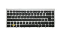 کیبورد اورجینال لپ تاپ سونی با فریم نقره ای اینتر بزرگ