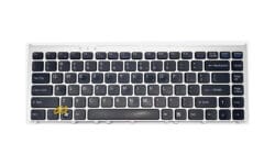 کیبورد اورجینال لپ تاپ سونی با فریم نقره ای اینتر کوچک