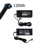 آداپتور شارژر اورجینال لپ تاپ اچ پی سر فیش آبی شش ماه گارانتی 19.5Vولت 6.15 آمپر adaptor laptop HP BLUE PLUG