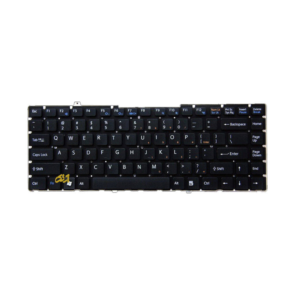 کیبورد اورجینال لپ تاپ سونی بدون فریم نقره ای اینتر کوچک