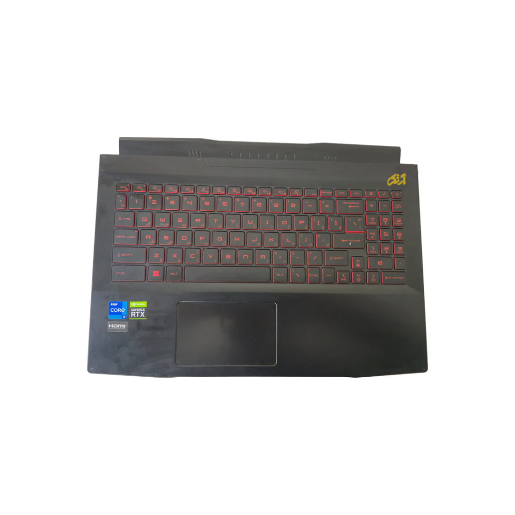 قاب دور کیبورد اورجینال لپ تاپ ام اس آی به همراه کیبورد و تاچ پد مدل FRAME C+ KEYBOARD+ TOUCHPAD MSI KATANA GF67