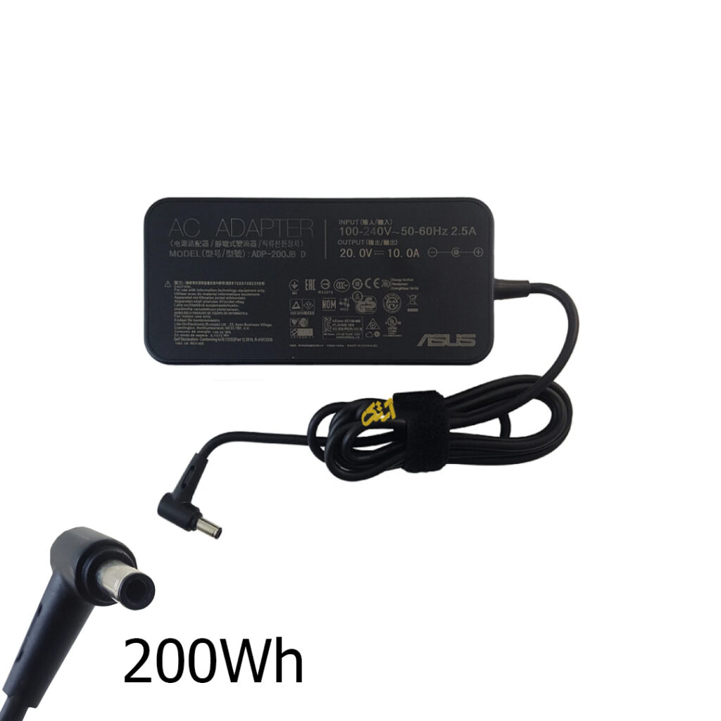 آداپتور شارژر اورجینال لپ تاپ ایسوس شش ماه گارانتی 20 ولت 10 آمپر سوزن دار adaptor laptop ASUS