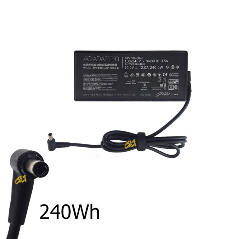 آداپتور شارژر اورجینال لپ تاپ ایسوس شش ماه گارانتی 20 ولت 12 آمپر سوزن دار