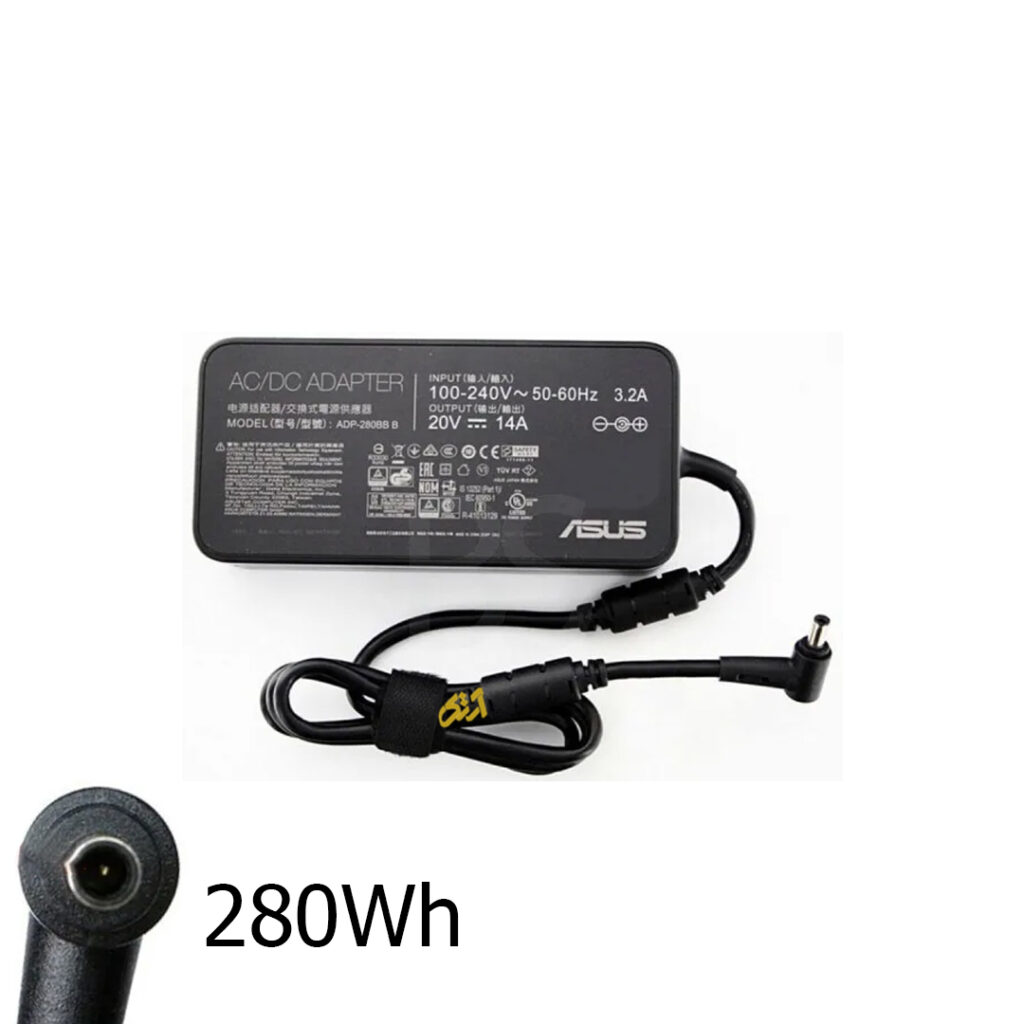 آداپتور شارژر اورجینال لپ تاپ ایسوس شش ماه گارانتی 20 ولت 14 آمپر سوزن دار adaptor laptop ASUS