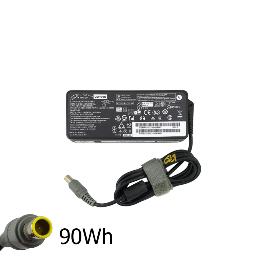 آداپتور شارژر اورجینال لپ تاپ لنوو شش ماه گارانتی 20Vولت 4.5 آمپر سردلی
