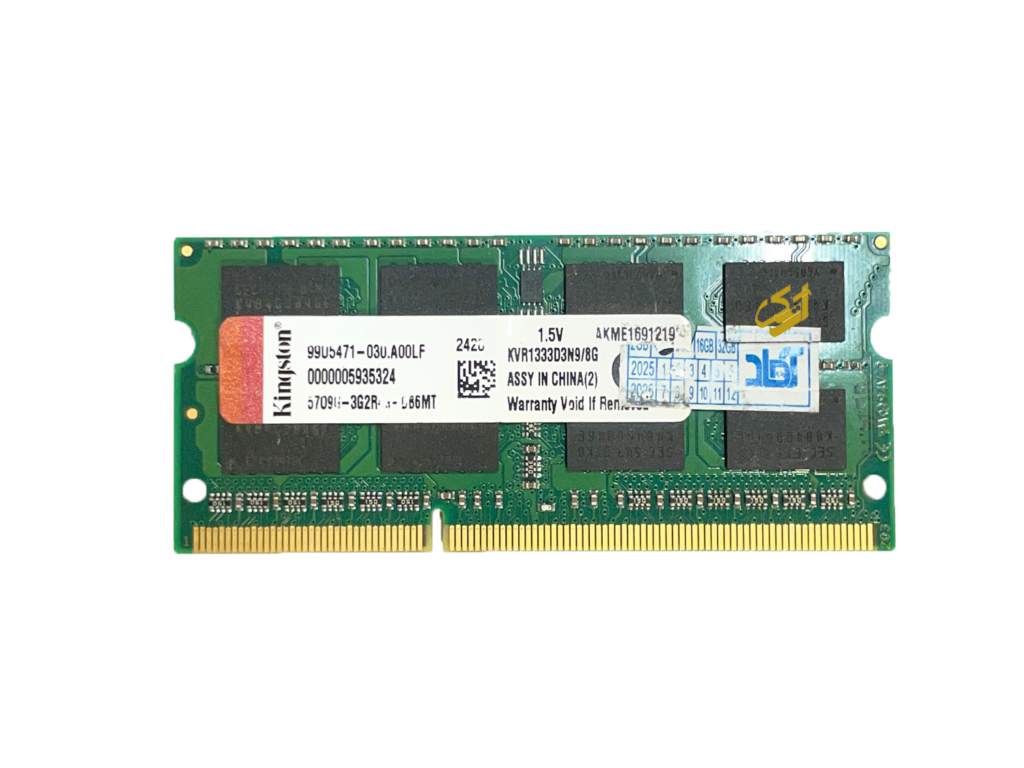 رم لپ تاپ KINGSTON 8GB DDR3 1333mhz PC3-10600S