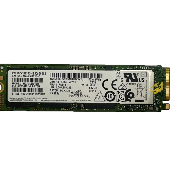 هارد لپ تاپ SSD 512GB SAMSUNG