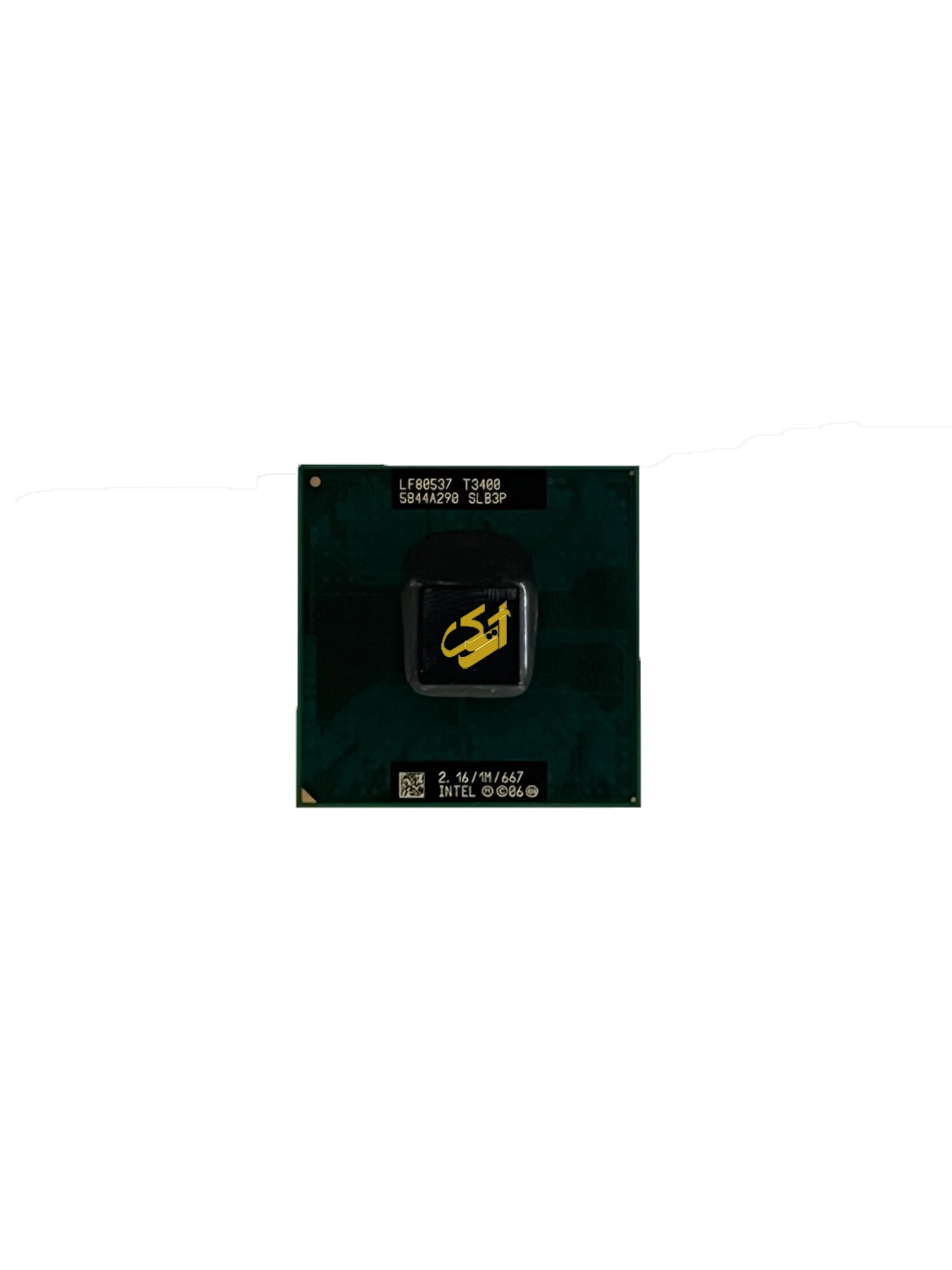 سی پی یو لپ تاپ مدل SLB3P Intel Pentium T3400 Dual-Core 2.16GHz 667MHz FSB 1MB L2 Cache CPU سی پی یو لپ تاپ مدل SLB3P Intel Pentium T3400 Dual-Core 2.16GHz 667MHz FSB 1MB L2 Cache CPU
